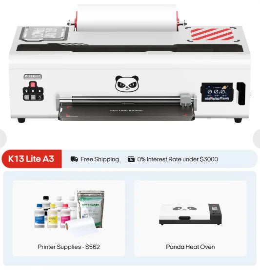 K13 Lite 13-Inch A3 DTF T-Shirt Printer – CMYK + White