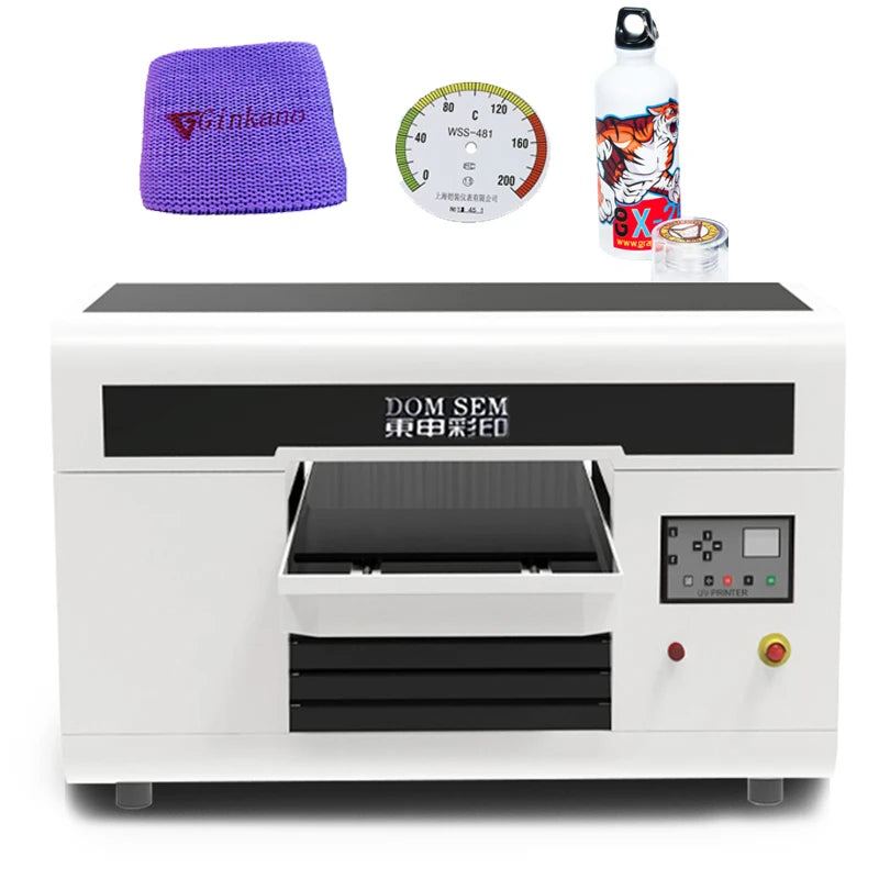 DOMSEM A3+ 30×50 cm UV Flatbed Printer – TX800, CMYK+WW