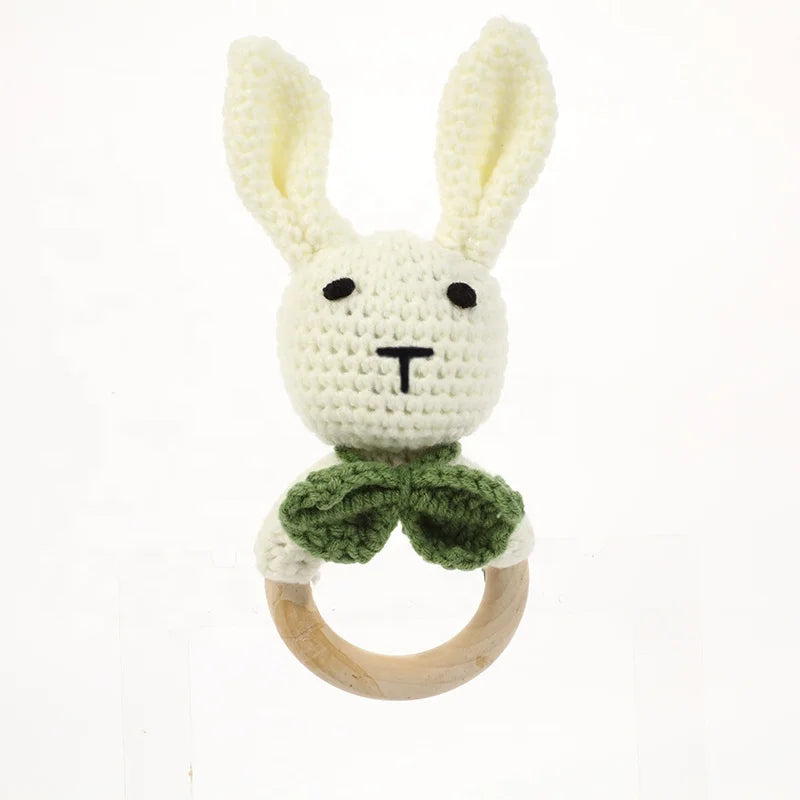 Hand-Crocheted Animal Rattle & Teething Toy