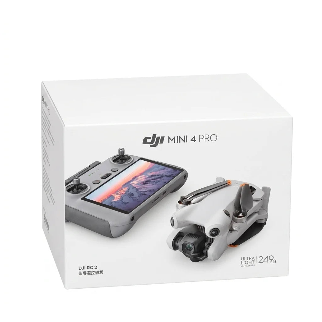 For Mini 4 Pro (RC 2) Beginner-Friendly Plastic Drone Dual Camera AI Tracking 4K Video 34 Min Flight Time 20km Transmission