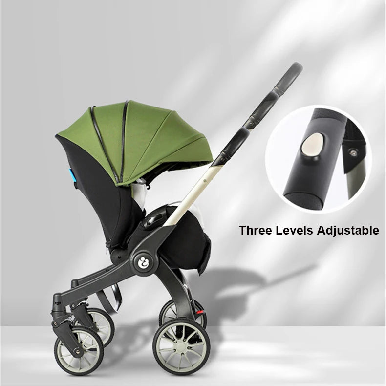 4-in-1 Convertible Baby Stroller & Car Seat Travel System