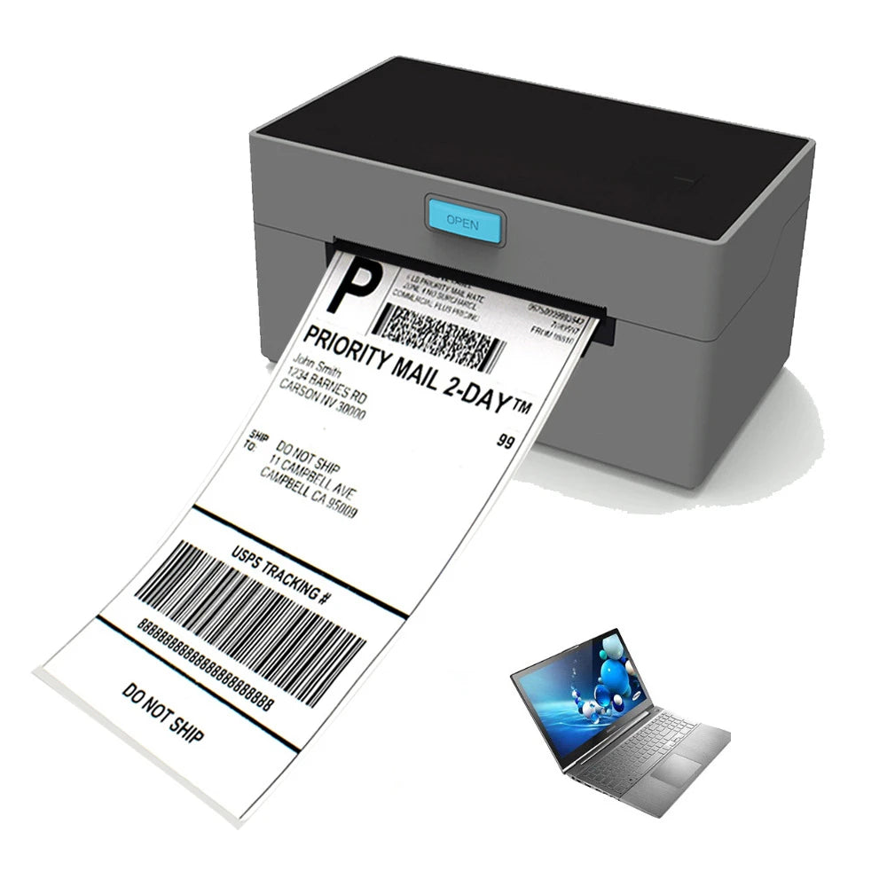 ZJ9200 4×6 Bluetooth Thermal Shipping Label Printer – 203 DPI