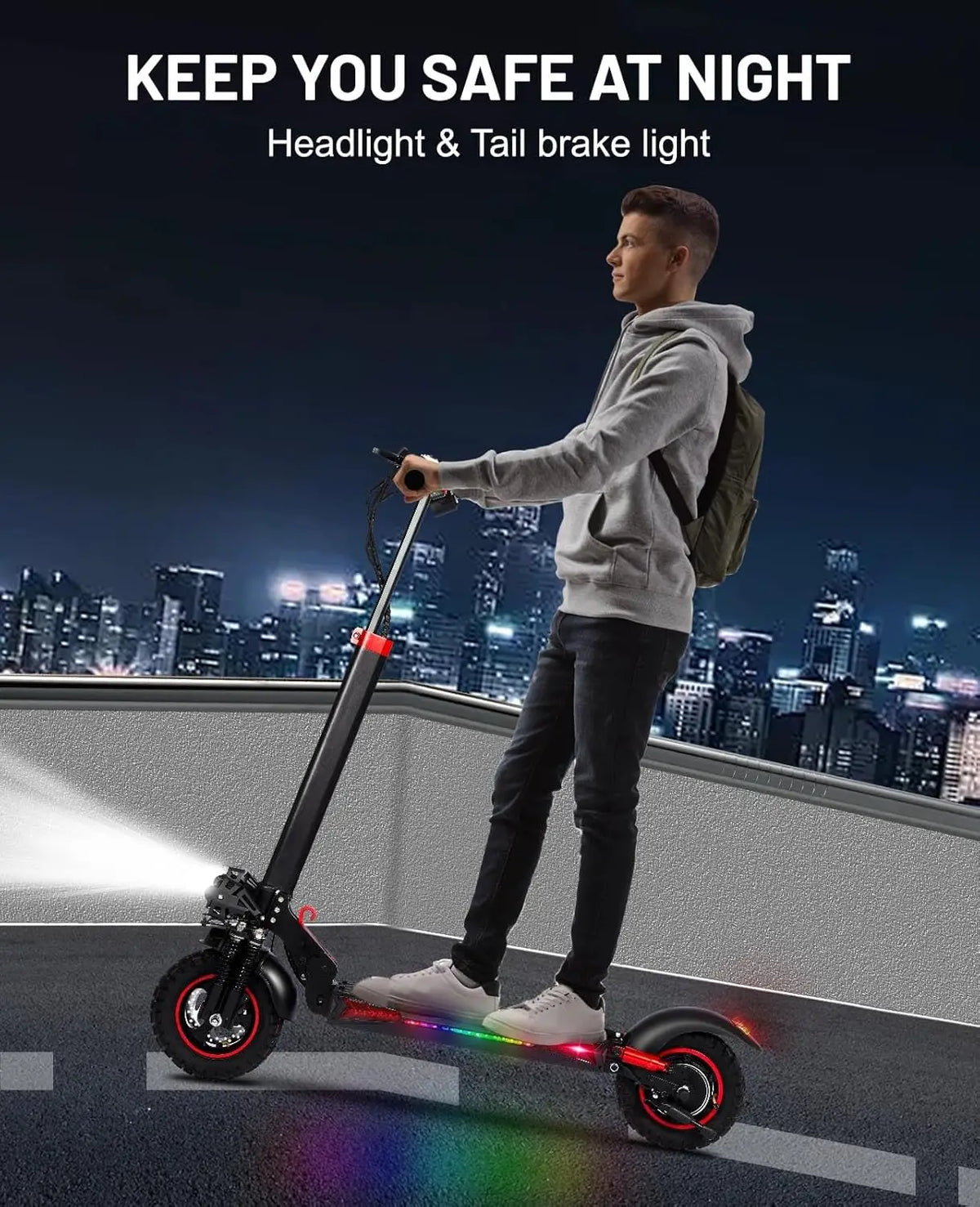 1200W Seated Electric Scooter – 34 MPH, 40-Mile Range