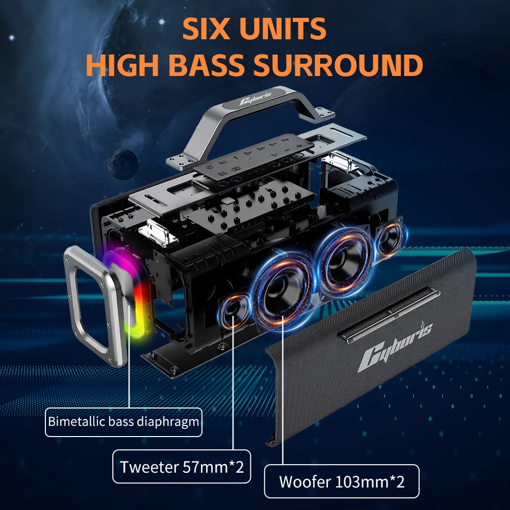 X12 Karaoke Machine – 2 Wireless Mics & BT5.3 Speaker