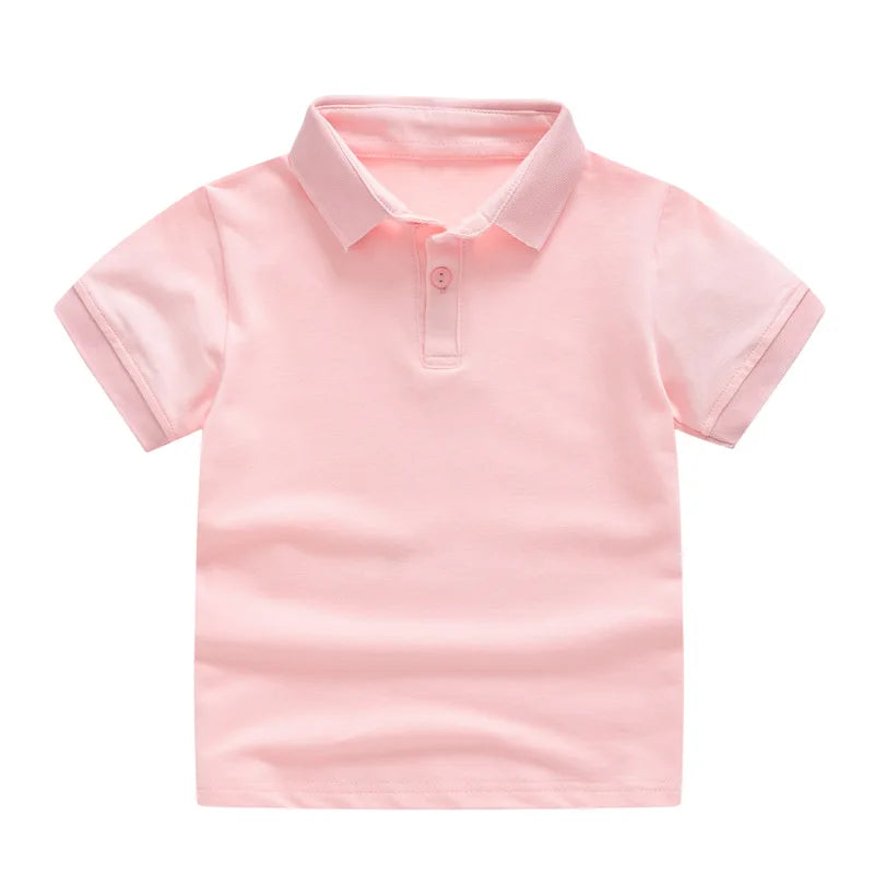 Kids’ Solid Color Uniform Polo Shirt
