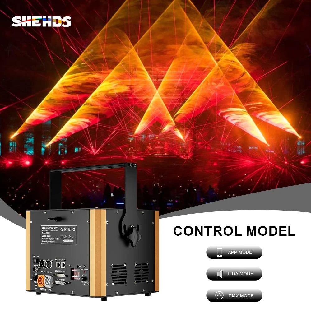 Shehds 12W RGB DMX/ILDA Animation Laser Projector