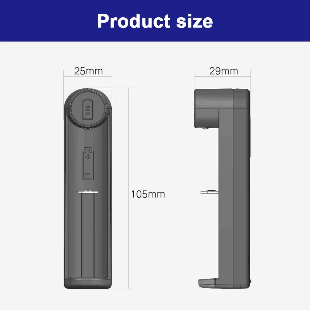 1-Slot USB Li-Ion Battery Charger