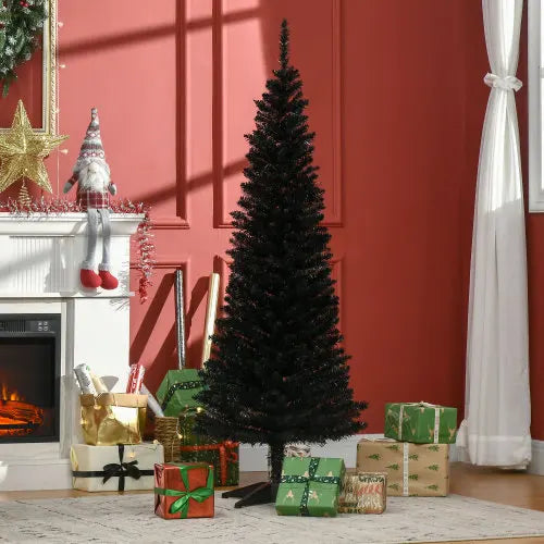 5' Slim Black Artificial Christmas Tree