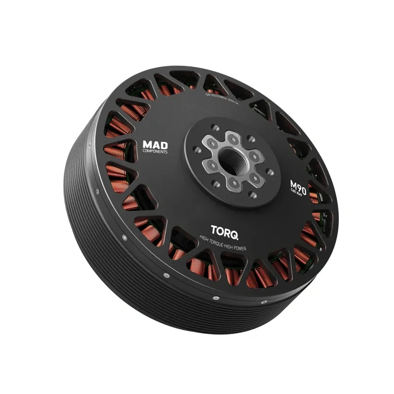 MAD M90C60 V1.0 EEE 45KW Brushless Motor 12.7kg 200.1kg Thrust D257x123mm 20mg Rotor Balance for Electric Manned Drone Drones