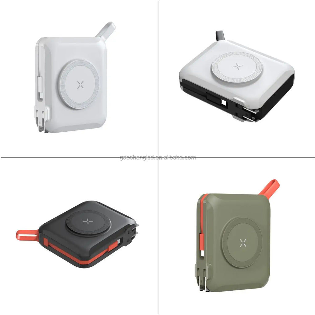 5-in-1 Wireless Charger Power Bank – Up to 15,000mAh