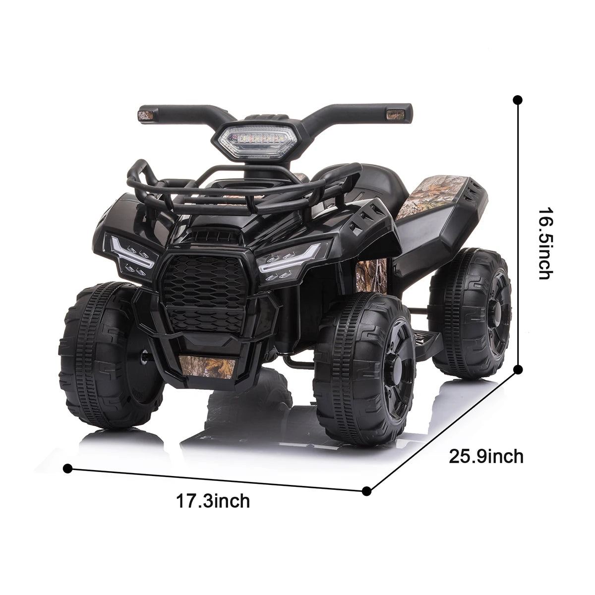 Kids 6V Ride-On ATV with Lights & MP3