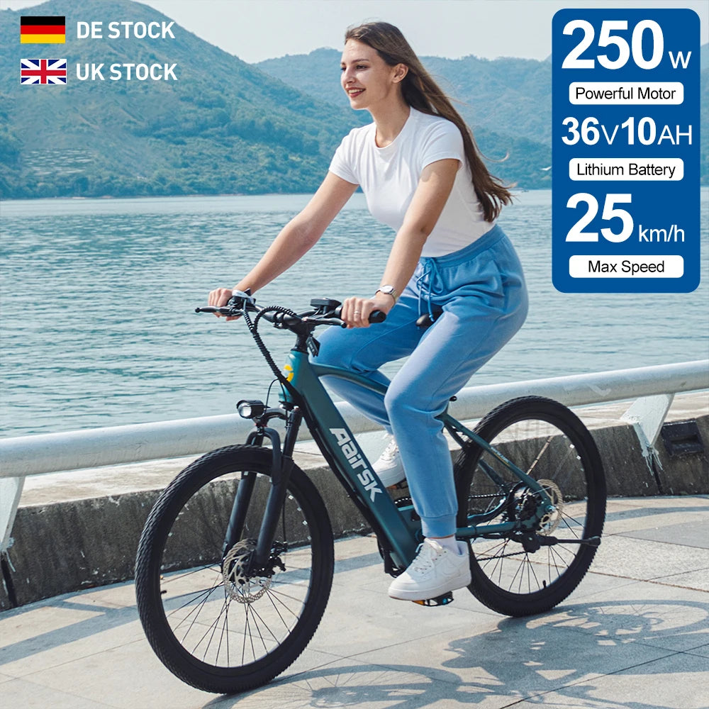 Aairsk 250W 36V 10Ah Electric Mountain Bike