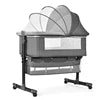 Modern Luxury 3-in-1 Metal Baby Crib New Multi-Functional Portable Cot Bed with Bassinet for Bedroom & Hotel Use