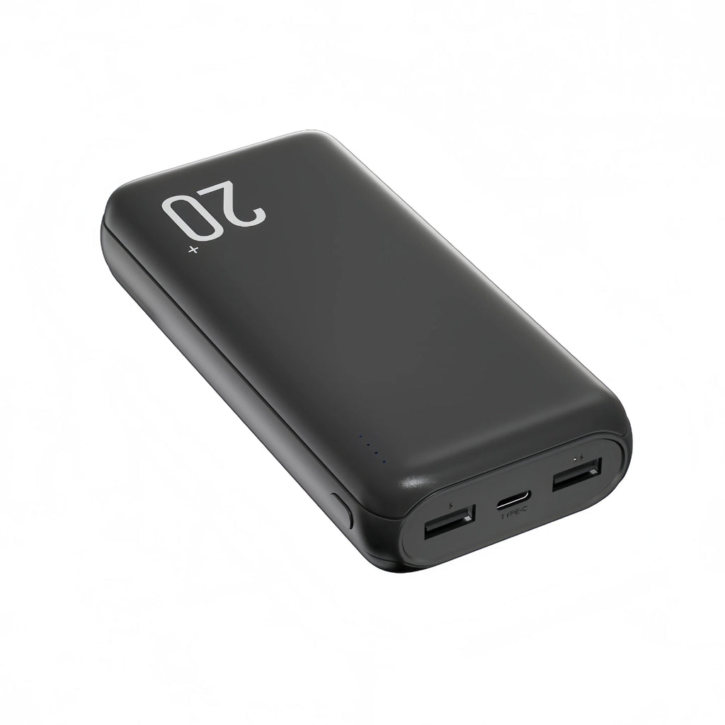 Dual-USB Type-C Power Bank with LED – 5,000–20,000mAh