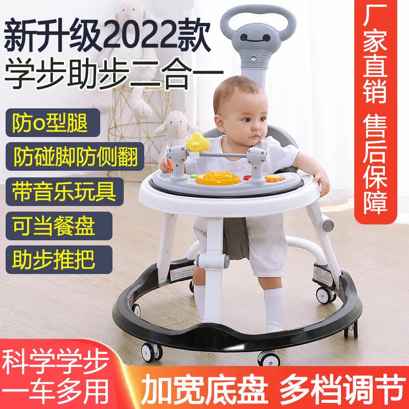 Adjustable Baby Walker with Music, Seat & Handlebar
