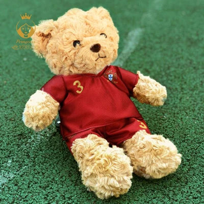 Plush Football Player Toys Plushie Teddy Bear Doll Souvenir For Children