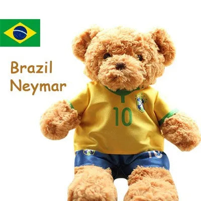 Plush Football Player Toys Plushie Teddy Bear Doll Souvenir For Children