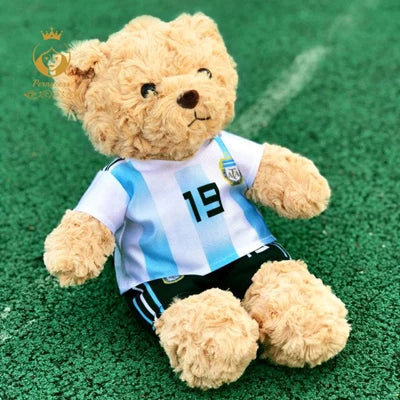 Plush Football Player Toys Plushie Teddy Bear Doll Souvenir For Children