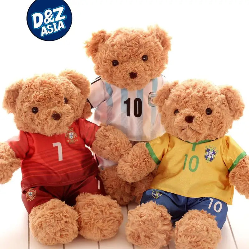 Plush Football Player Toys Plushie Teddy Bear Doll Souvenir For Children