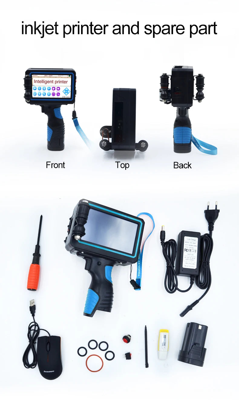 TIJ Handheld Inkjet Coding Printer & Ink Cartridge – Batch & Expiry Dates