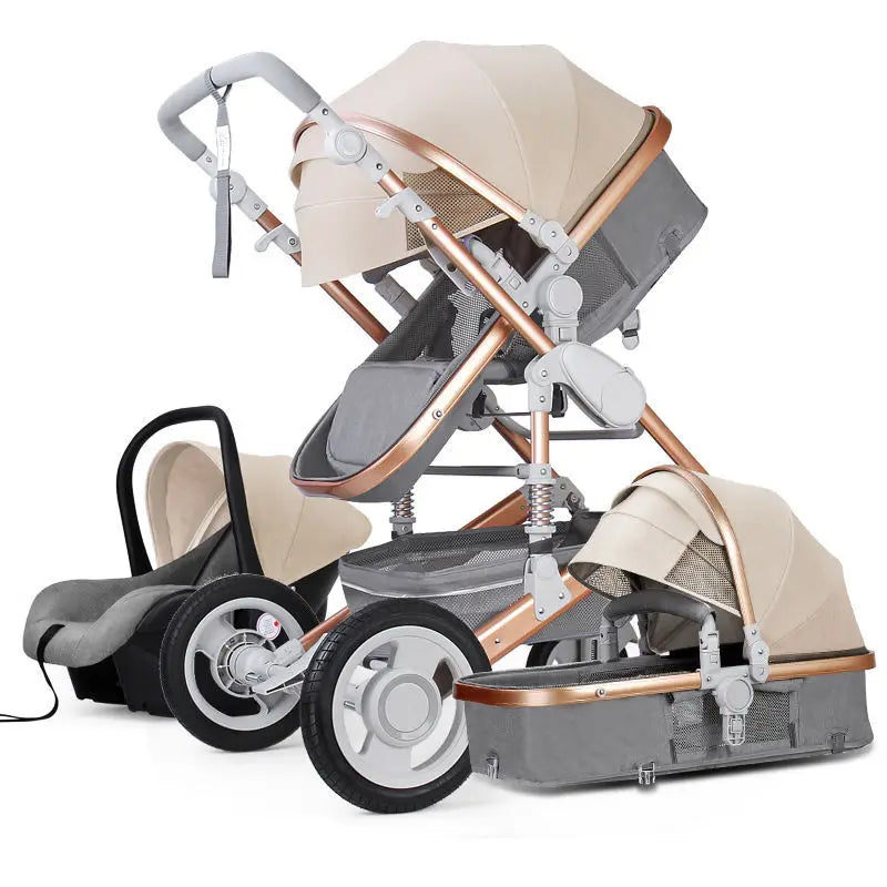 3-in-1 Foldable Baby Stroller Travel System
