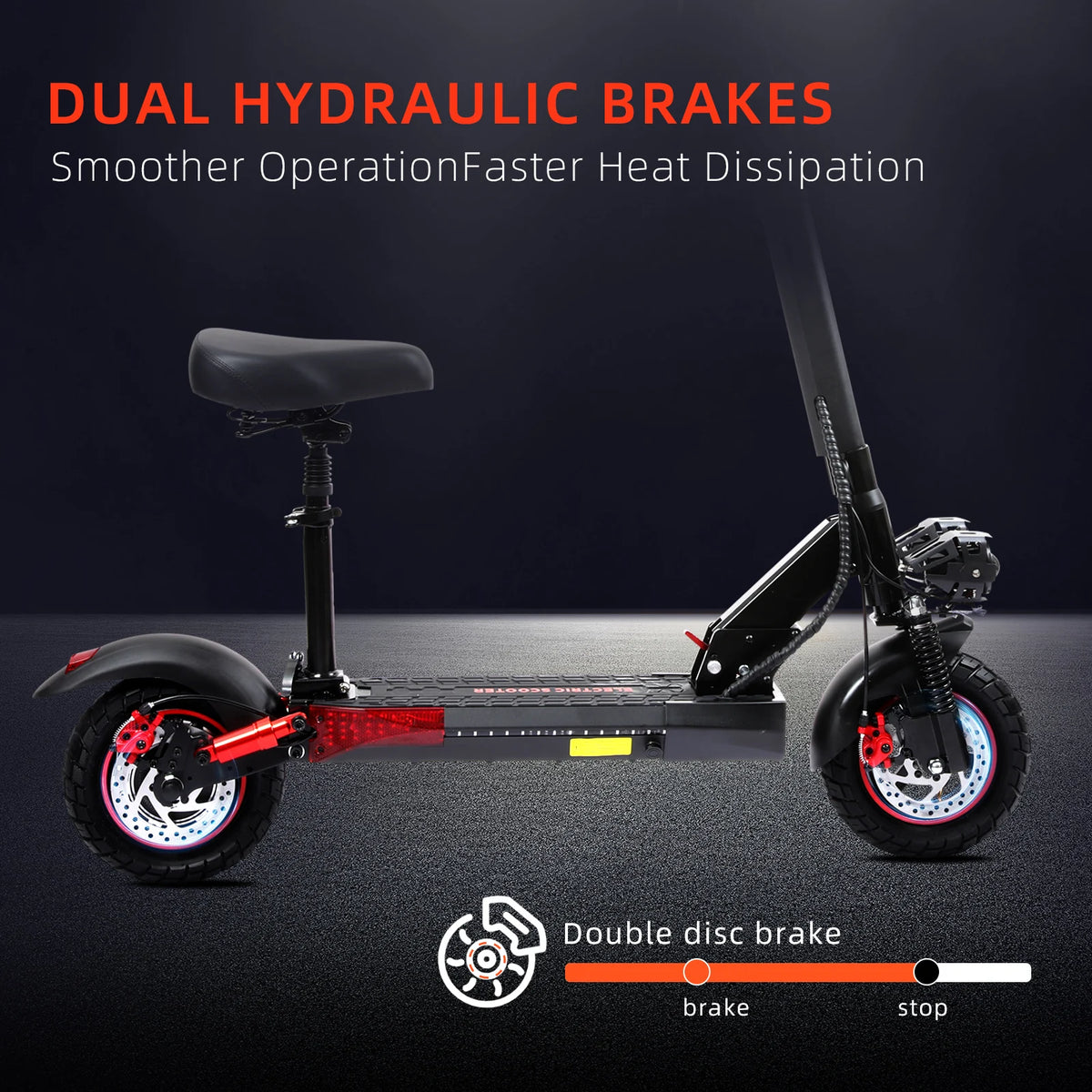 J-01 800W Seated Electric Scooter – 48V 15Ah