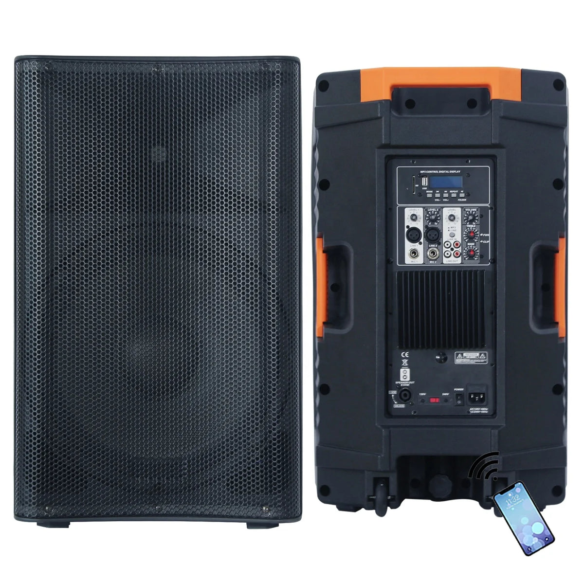 1800W 15-Inch Powered PA Speaker System