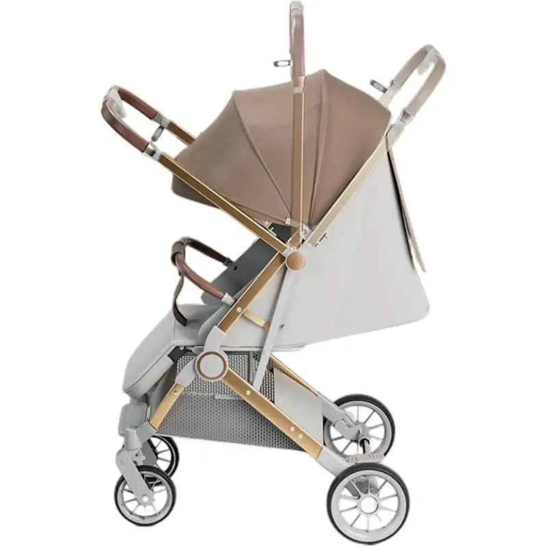 Wholesale Two-Way Baby Umbrella Stroller Lightweight Adjustable Linen Backrest One-Click Folding Safety Belt for Airplane Travel