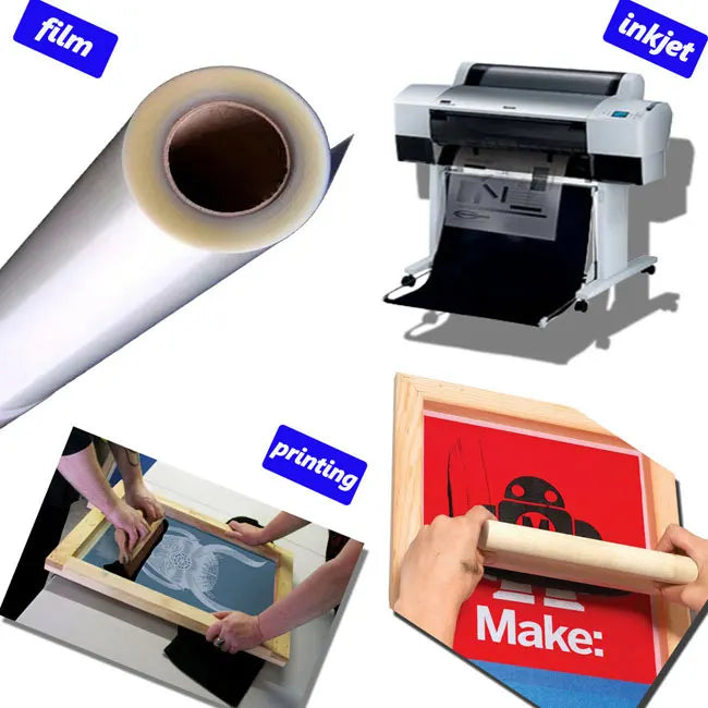 US Stock Wholesale 24" X 100FT Waterproof Inkjet Milky Transparency Film Rolls for T-shirts Silk Screen Printing Bulk