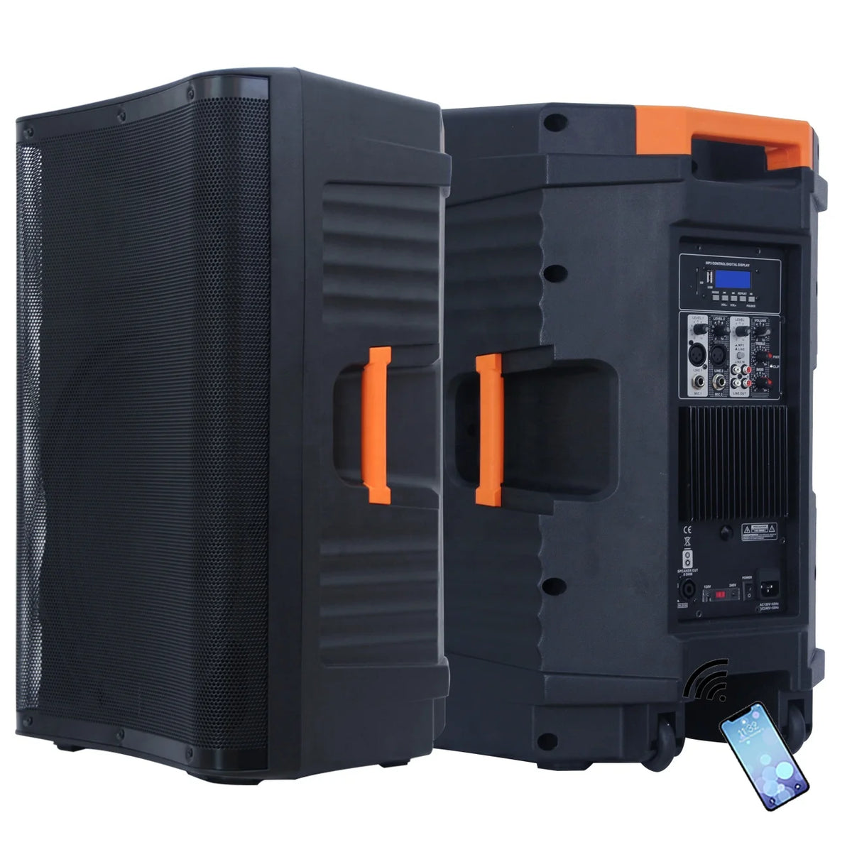 1800W 15-Inch Powered PA Speaker System