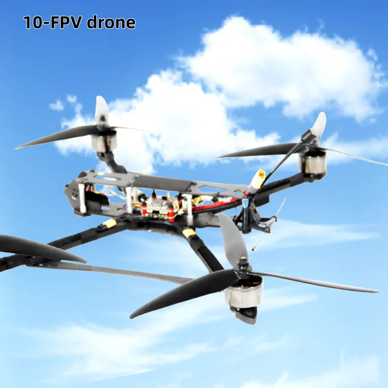 Fast Speed Long Time Fight Beginner 10 Inch Plastic Remote Control FPV Drone Kit with 4K Camera