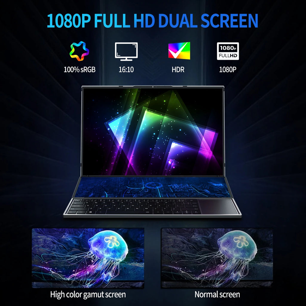 Topton L9 Dual-Screen Laptop – Core i7-9750H, 16-Inch + 14-Inch Touch