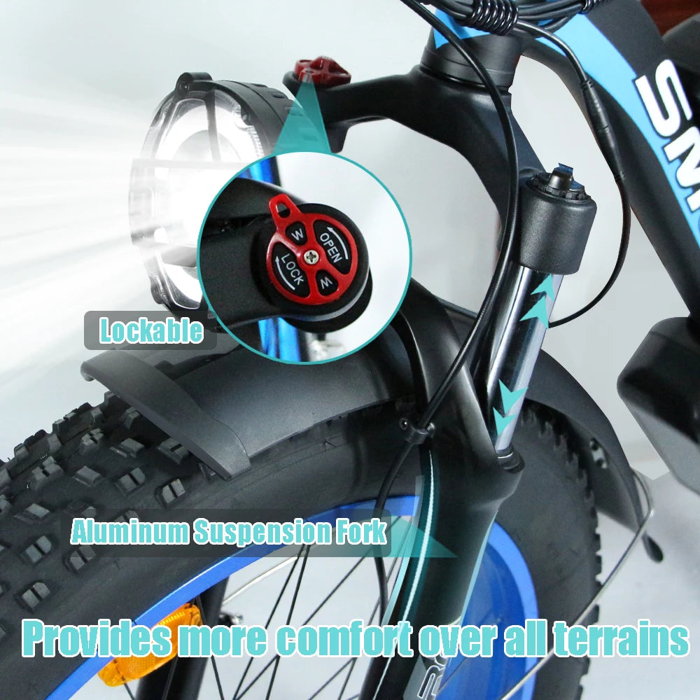 1000W 48V Electric City & Beach Cruiser Bike