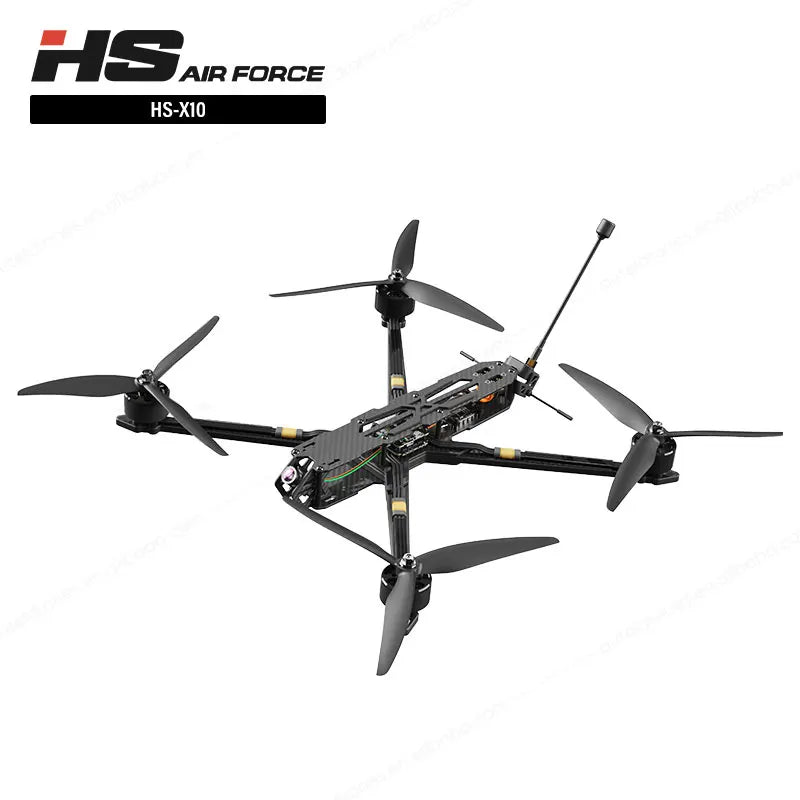 HS Airforce HS X10 10 Inch Racing Drone Kit Carbon Fiber DIY Quadcopter Full Set Payload Dron with Camera FPV Accessories