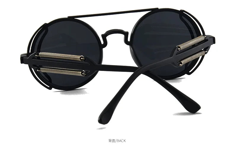 Gafas de sol steampunk góticas redondas retro