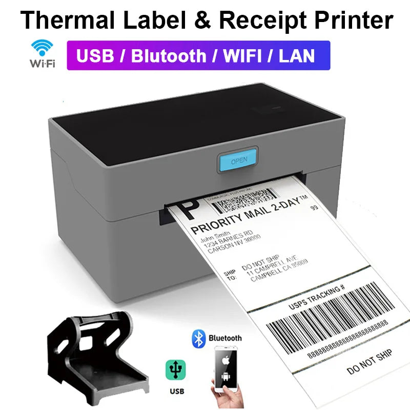 ZJ9200 4×6 Bluetooth Thermal Shipping Label Printer – 203 DPI