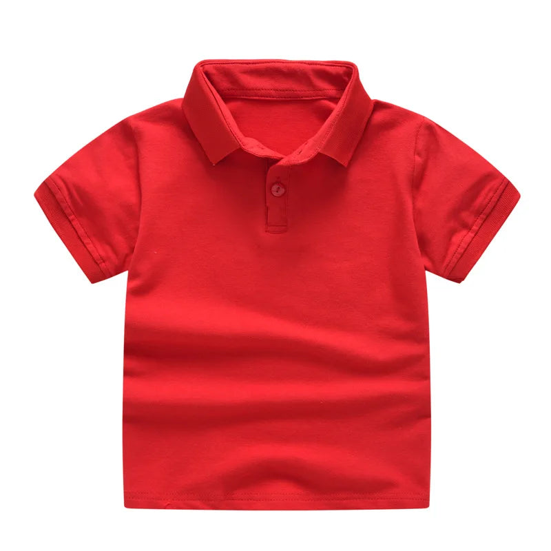 Kids’ Solid Color Uniform Polo Shirt