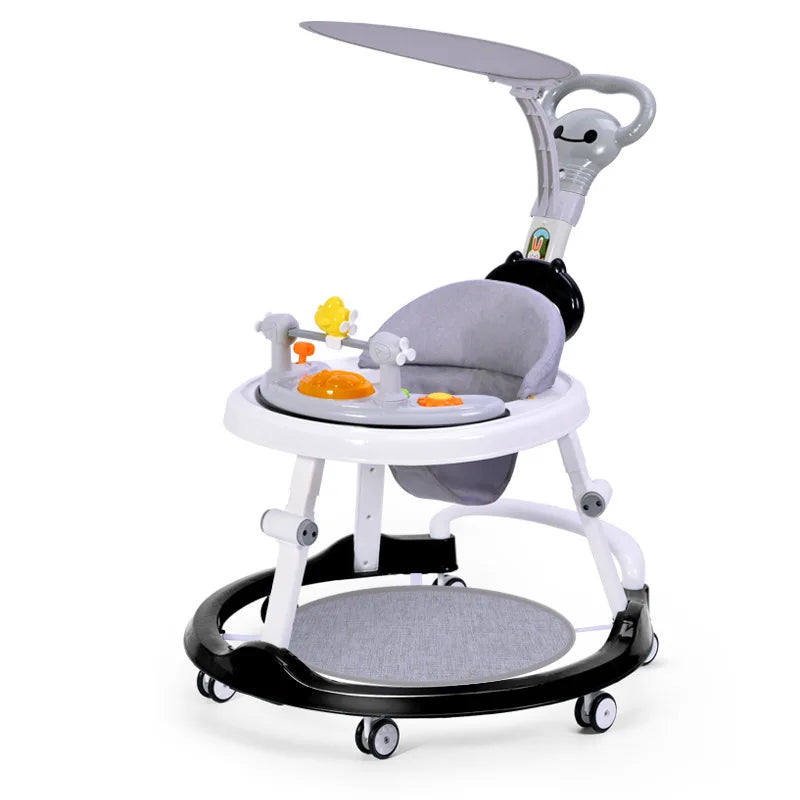 Music Adjustable Height Baby Walker Assistant Around We Go Baby Walker with Wheels and Seat Baby Walker With Handle Bar