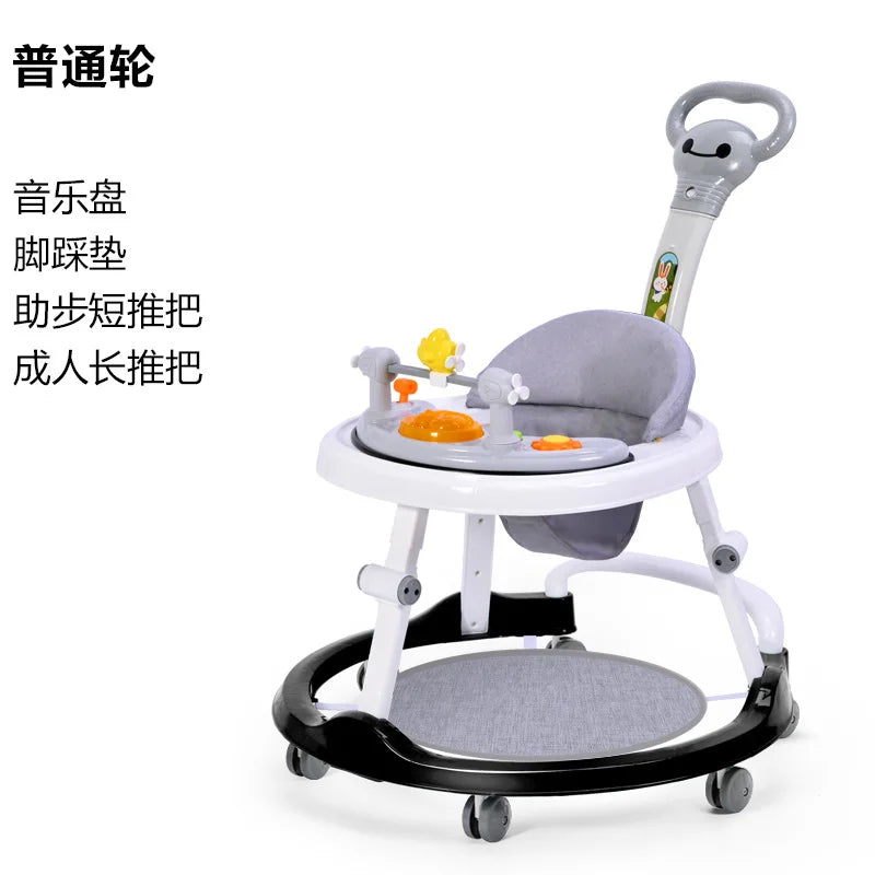 Adjustable Baby Walker with Music, Seat & Handlebar