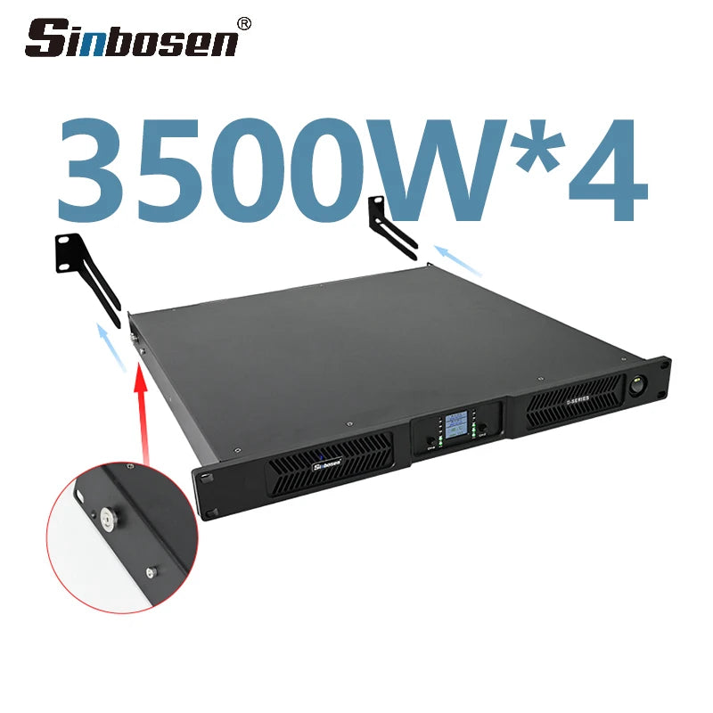 D4-3500 4-Channel Class-D Stage Power Amplifier
