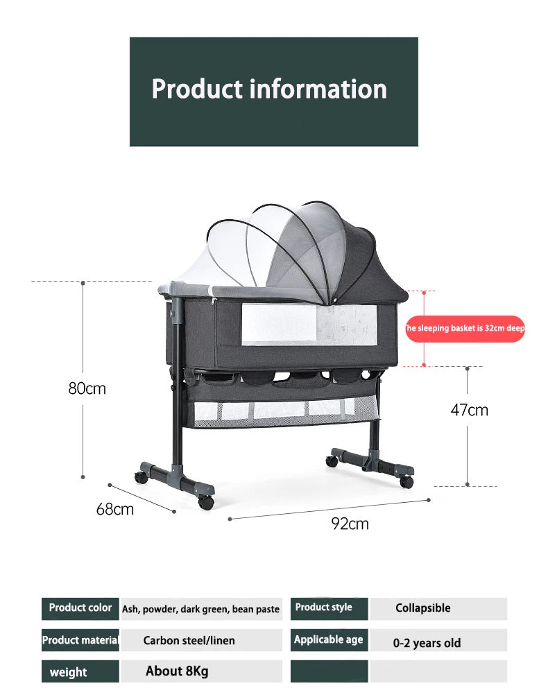 TOP Quality Multi-functional Baby Cot/baby Bassinet Travel /3 in 1 Baby Metal Modern 0-12 Months
