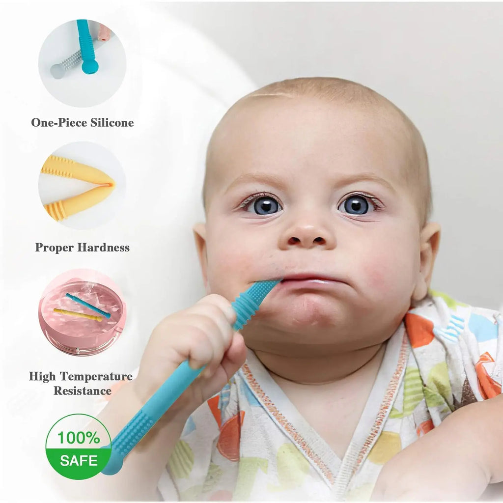 Silicone Teething Tube Toy for Babies