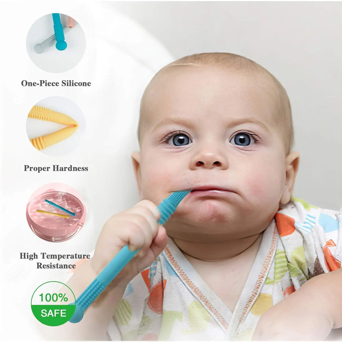 Silicone Teething Tube Toy for Babies