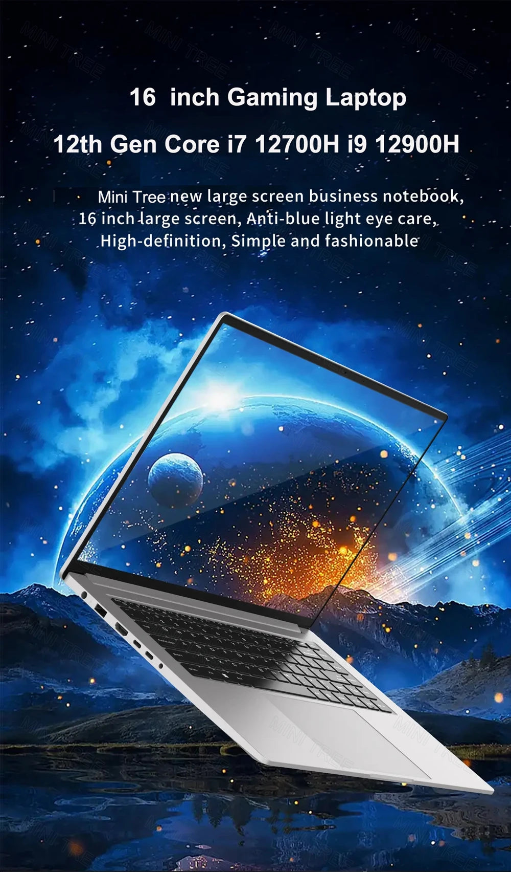 16-Inch Core i7-1270P Laptop – Windows 11 Pro, Up to 64GB RAM