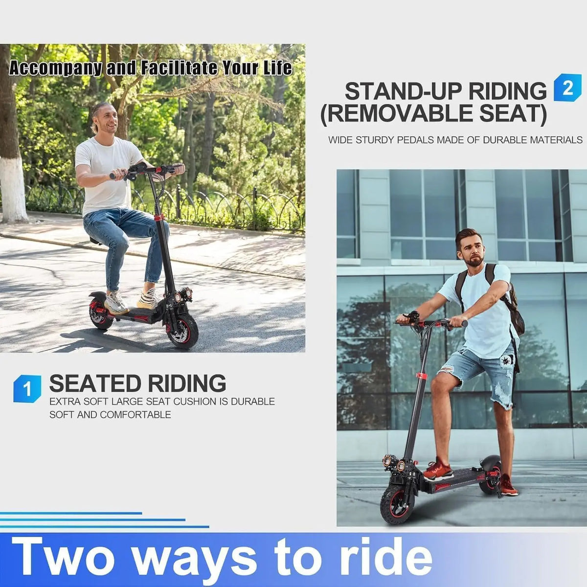 1200W Foldable Electric Scooter with Suspension