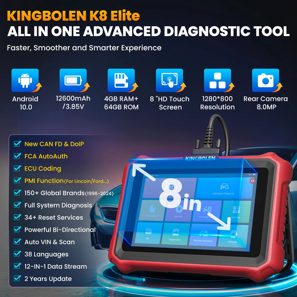 Kingbolen K8 Elite OBD2 All-System Diagnostic Scanner