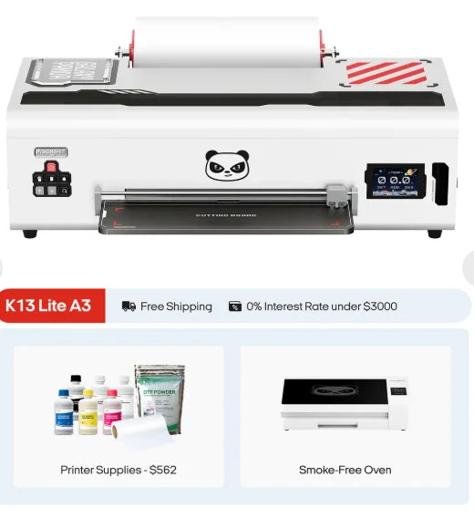 K13 Lite 13-Inch A3 DTF T-Shirt Printer – CMYK + White