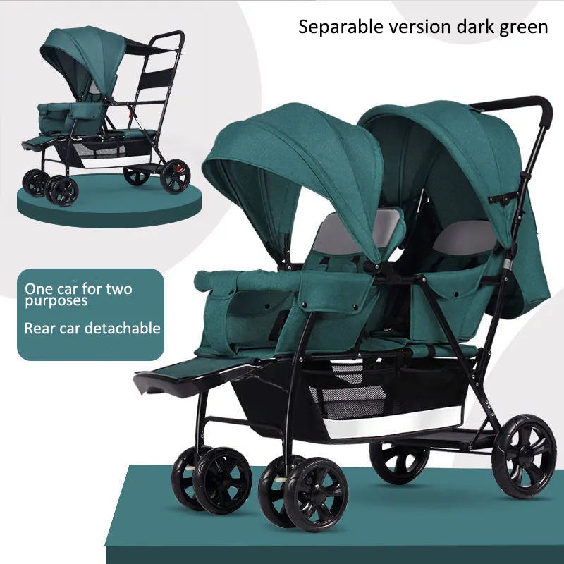 JXB Lightweight Twin Baby Stroller Wholesale Pram and Double Stroller for Twins