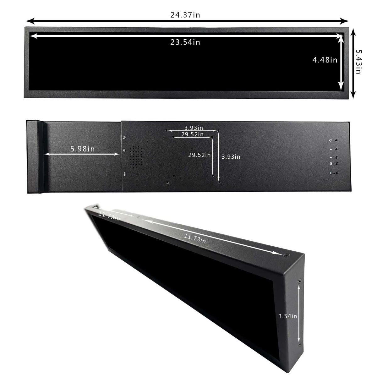 24-Inch Open-Frame Ultra-Wide LCD Monitor – 1920×360