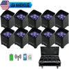 10-Pack S6 Wireless RGBWA UV DMX Uplights